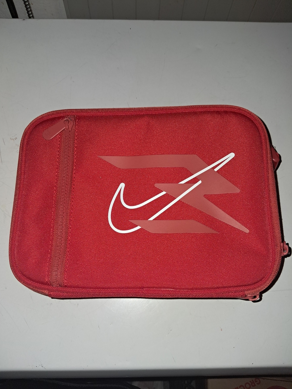 Nike Red Zip Pouch with Swoosh Logo